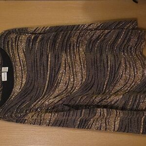 Chicos size 3...gold & black sparkle